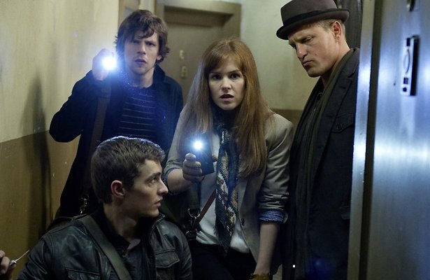 Jesse Eisenberg en Woody Harrelson 