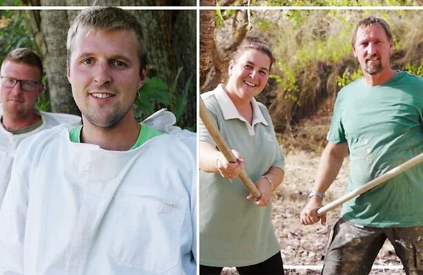 Jacob en Harm Gnodde en Janneke en Johan Jelies.