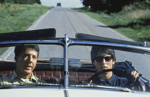 Tom Cruise en Dustin Hoffman in Rain Man