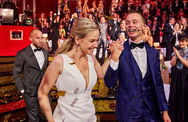 Jessica Villerius en Israel van Dorsten op Gouden Televizier-Ring Gala 2021