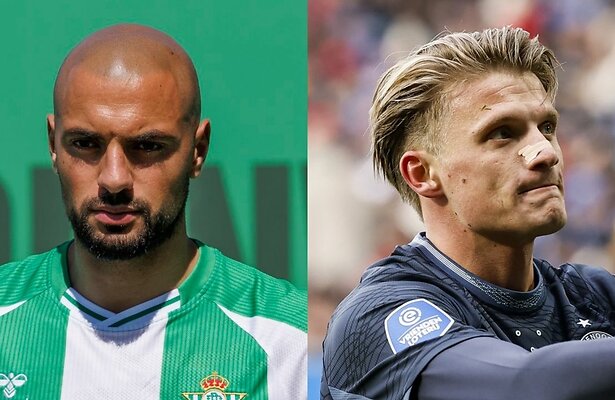 Sofyan Amrabat (Real Betis Sevilla) & Sem Steijn (Feyenoord)