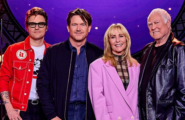 Frans van Zoest (Spike), Johnny de Mol, Angela Groothuizen & Cesar Zuiderwijk