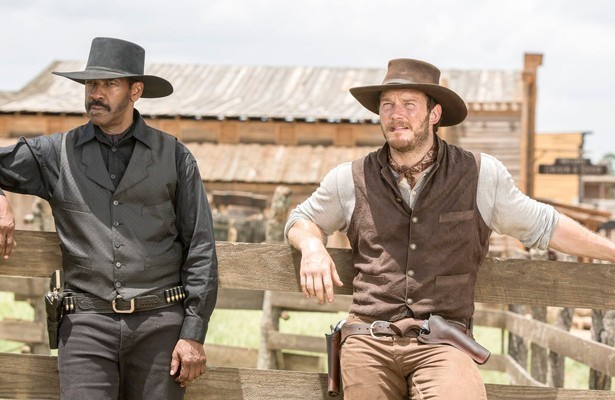 Denzel Washington en Chris Pratt in The Magnificent Seven