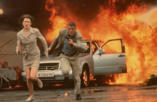 Nicole Kidman en George Clooney in The Peacemaker