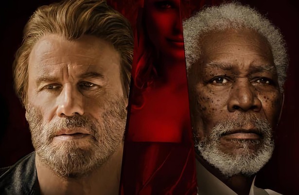 John Travolta en Morgan Freeman in The Poison Rose