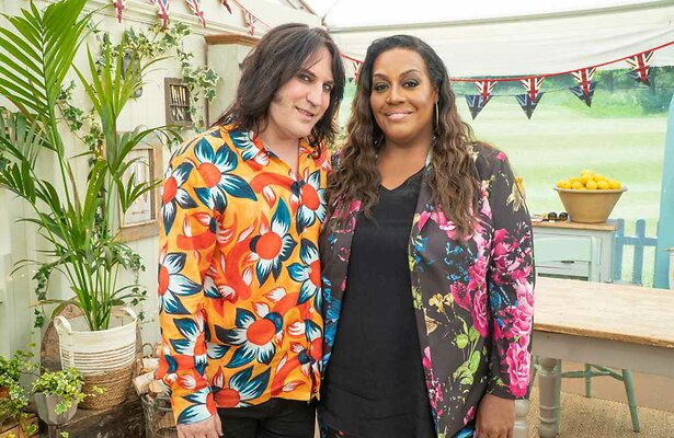 Noel Fielding en Alison Hammond in The Great British Bake Off
