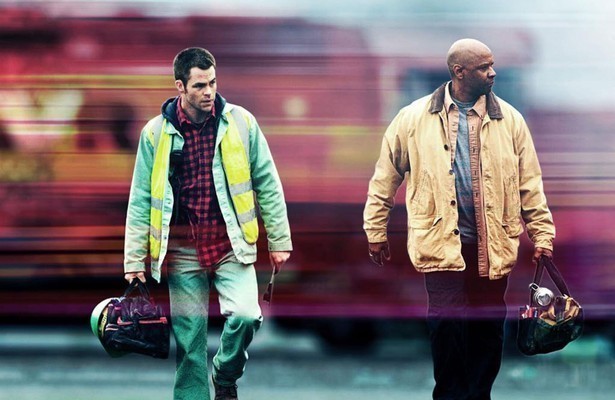 Chris Pine en Denzel Washington in Unstoppable