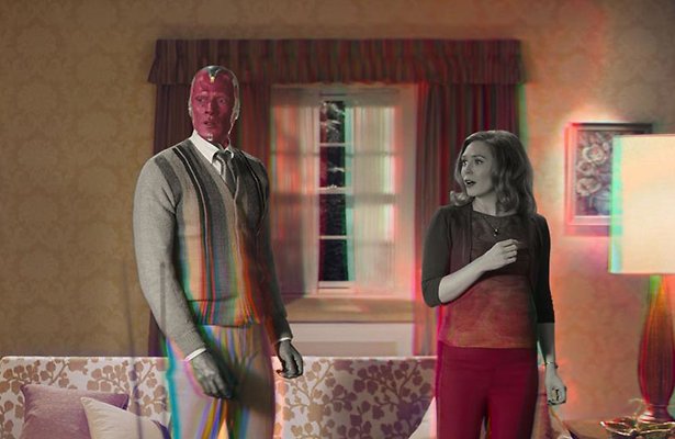 Wanda Maximoff (Elizabeth Olsen) en Vision (Paul Bettany) 