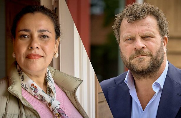 Esma Abouzahra en Bas Keijzer in Woeste Grond