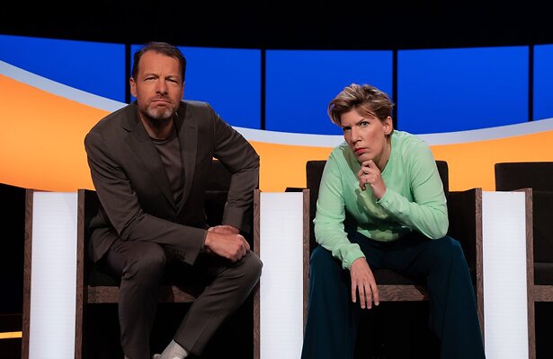 Herman van der Zandt en Paulien Cornelisse voor De Slimste Mens