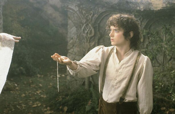 Elijah Wood als Frodo Baggins in The Lord of the Rings: The Fellowship of the Ring