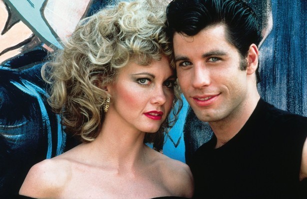 Olivia Newton-John en John Travolta in Grease