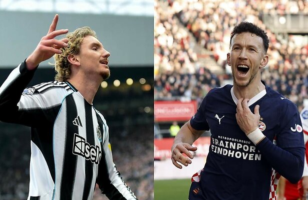 Nick Woltemade (Newcastle United) & Ivan Perisic (PSV)