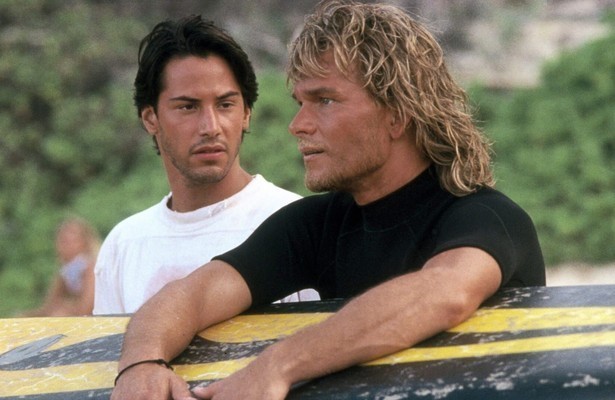 Keanu Reeves en Patrick Swayze in Point Break
