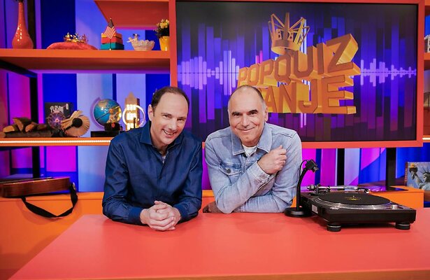 Leo Blokhuis en Thomas van Luyn voor Popquiz Oranje