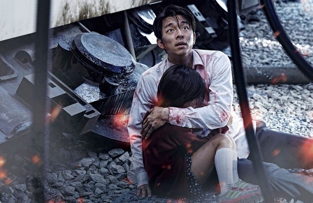 Yoo Gong en Soo-an Kim in Train to Busan
