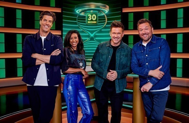 Rob Kemps, Airen Mylene, Johnny de Mol en Klaas van der Eerden voor 30 Seconds