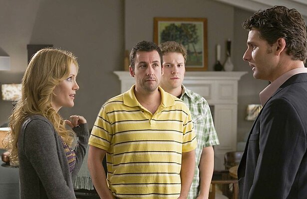 Leslie Mann, Adam Sandler en Eric Bana in Funny People