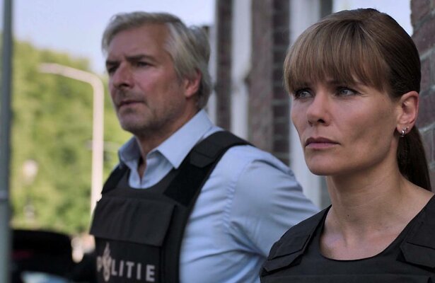 Angela Schijf en Victor Reinier in Flikken Maastricht