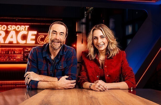 Chris Zegers en Shelly Sterk in Ziggo Sport Race Café