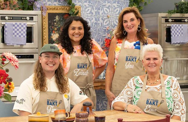 Tim, Zeinab, Ine en Erna in Heel Holland Bakt Elke Dag