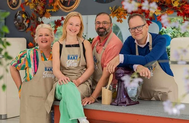 Jenny, Kim, Yannis en Rik voor Heel Holland Bakt Elke Dag