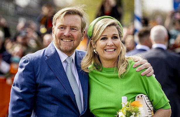 Koning Willem-Alexander en koningin Maxima tijdens Koningsdag 2023