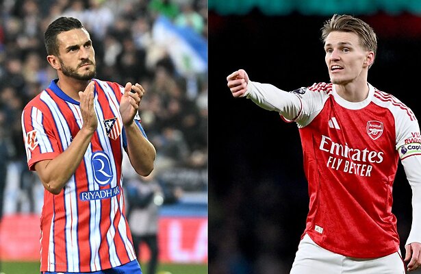 Koke van Atletico Madrid en Martin Odegaard van Arsenal