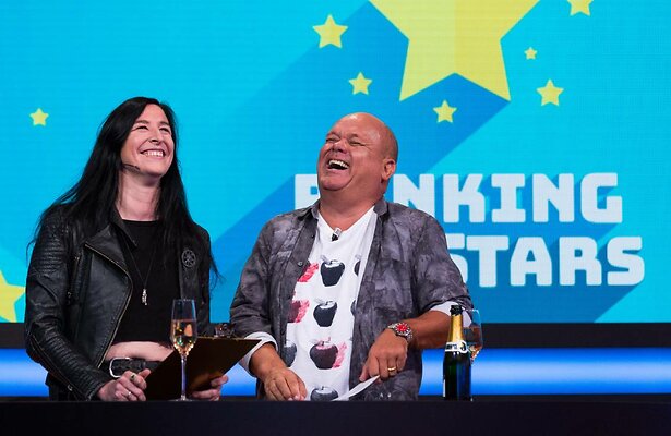 Raven van Dorst en Paul de Leeuw in eerder seizoen Ranking The Stars.