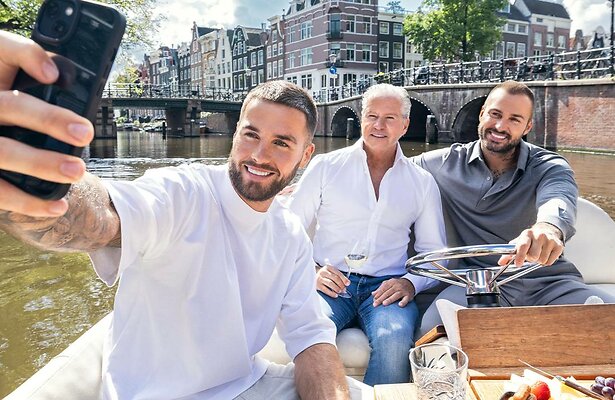 Vader Dries met zoons Dave en Donny.