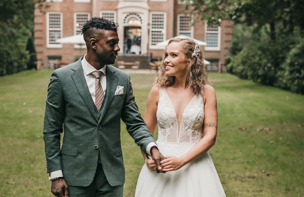 Astleigh en Rowan op hun MAFS-bruiloft.