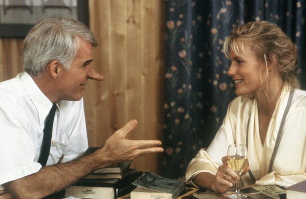 Steve Martin en Daryl Hannah in Roxanne