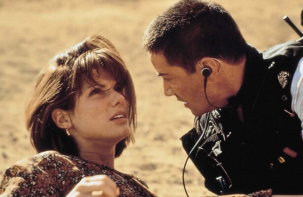 Sandra Bullock en Keanu Reeves in Speed