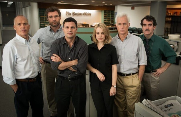 Michael Keaton, Liev Schreiber, Mark Ruffalo, Rachel McAdams, John Slattery en Brian D'Arcy James