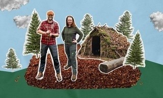 Takken sjouwen hutten bouwen