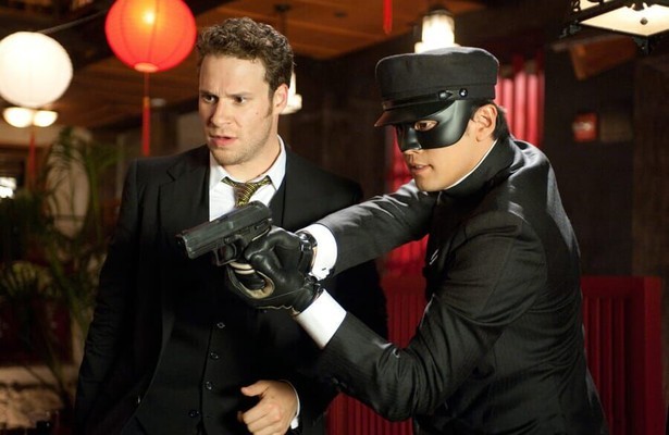 Seth Rogen en Jay Chou in The Green Hornet