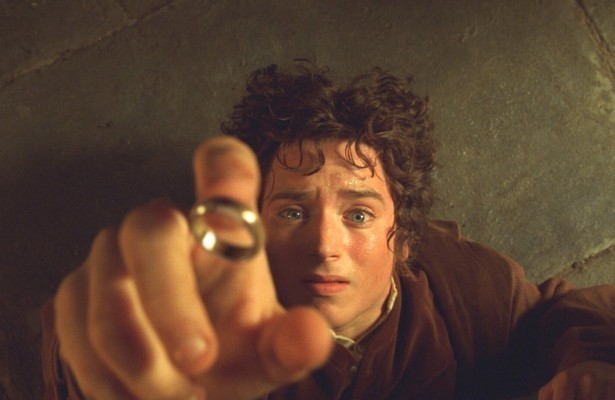 Elijah Wood als Frodo Baggins in The Lord of the Rings: The Fellowship of the Ring