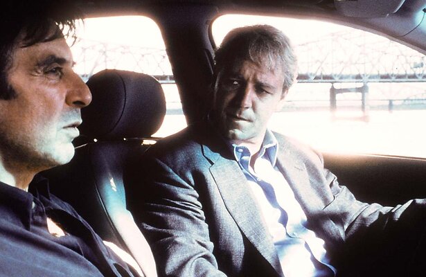 Russell Crowe en Al Pacino in The Insider