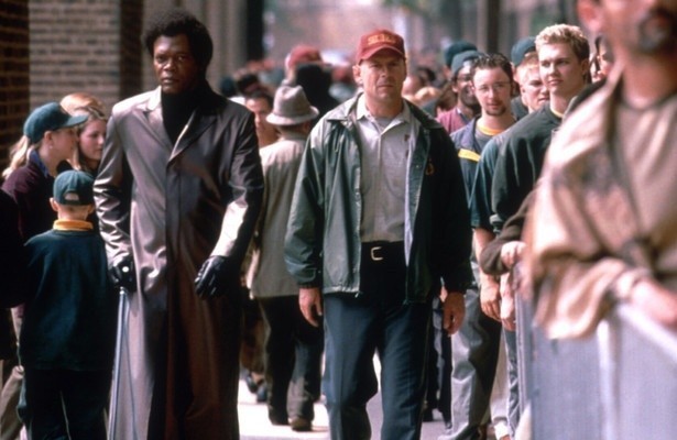 Samuel L. Jackson en Bruce Willis in Unbreakable