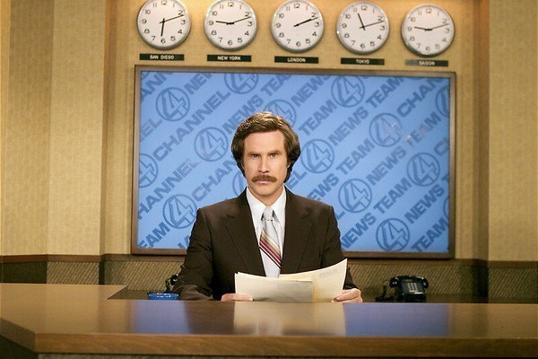 Will Ferrell is een nieuwslezer