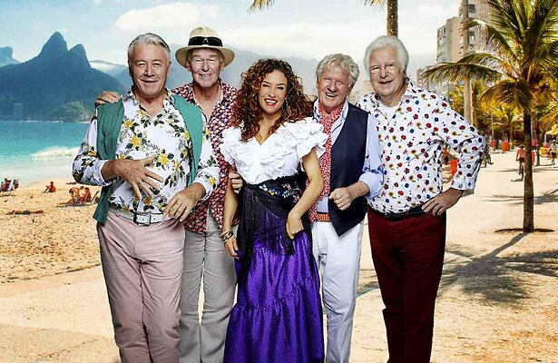 Barrie Stevens, Peter Faber, Katja Schuurman, Willibrord Frequin en Gerard Cox