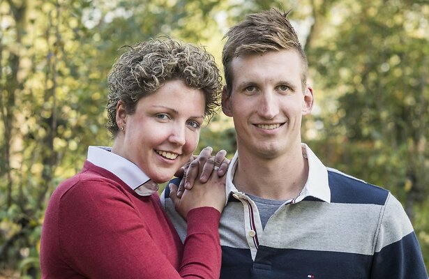 Boerin Steffi met Roel.