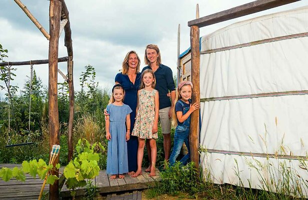 Chantal en Dirk-Jan met hun kinderen
