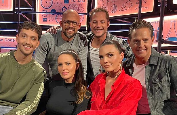 Sylvia Geersen, Kim Feenstra en Danny en Davy de Munk