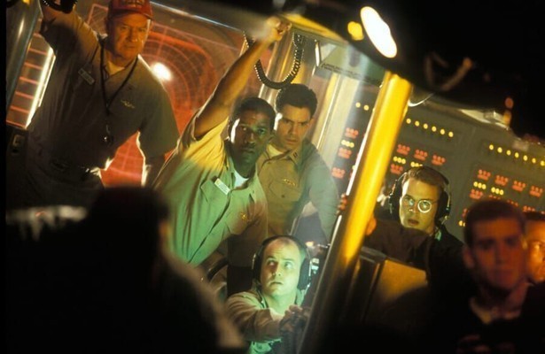 Gene Hackman en Denzel Washington in Crimson Tide