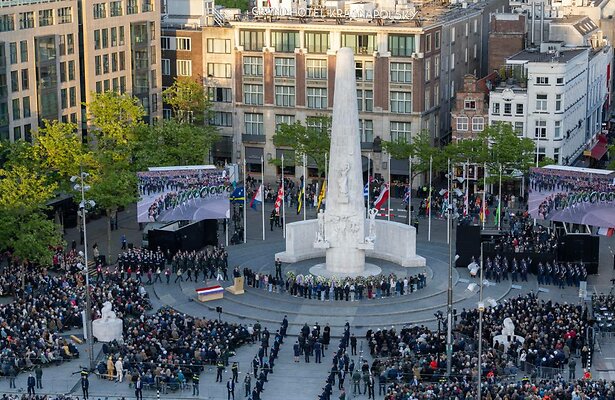 Dodenherdenking op de Dam in Amsterdam.