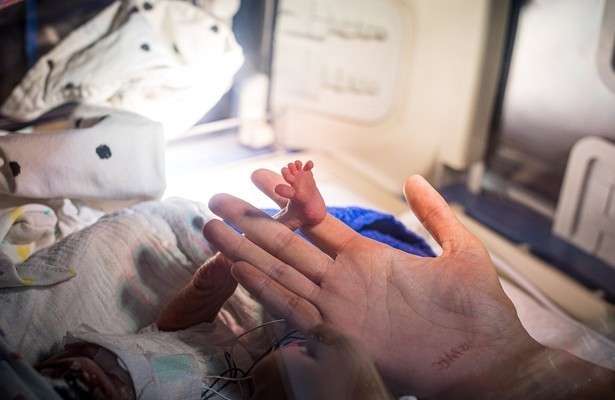 Handen aan de Couveuse