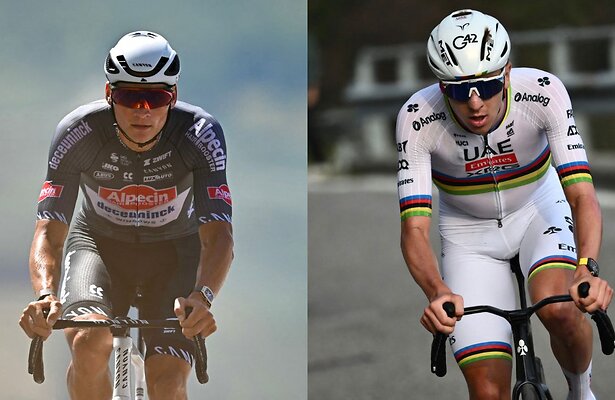 Mathieu van der Poel en Tadej Pogacar