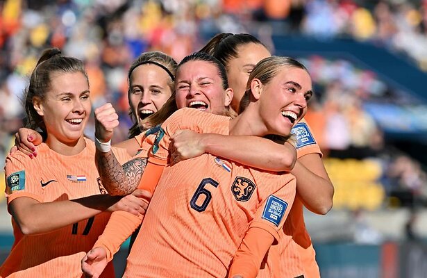 Jill Roord en teamgenoten voor Nederlands Elftal