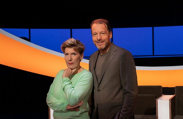 Paulien Cornelisse en Herman van der Zandt voor De Slimste Mens